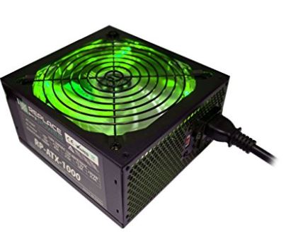 Replace Power RP-ATX-1000W-GRN 1000W ATX Power Supply Green LED ...